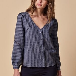 The Shirt by Rochelle Behrens in Textured Blue